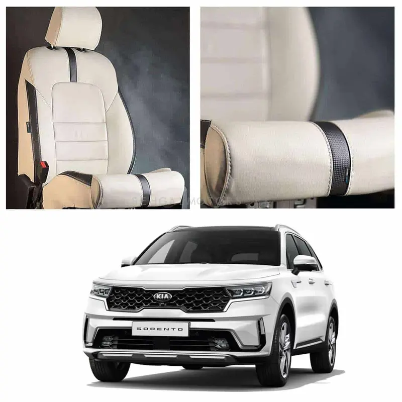 Kia Sorento Type R Beige Black Seat Covers 7 Seaters 2025 - 2026 1