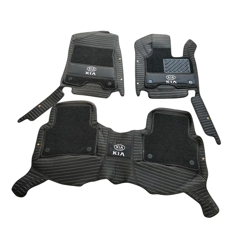 Kia Sportage 10D Lining Floor Mats Black With Black Grass 2019-2025 - - Mix Thread 3 Pcs 2