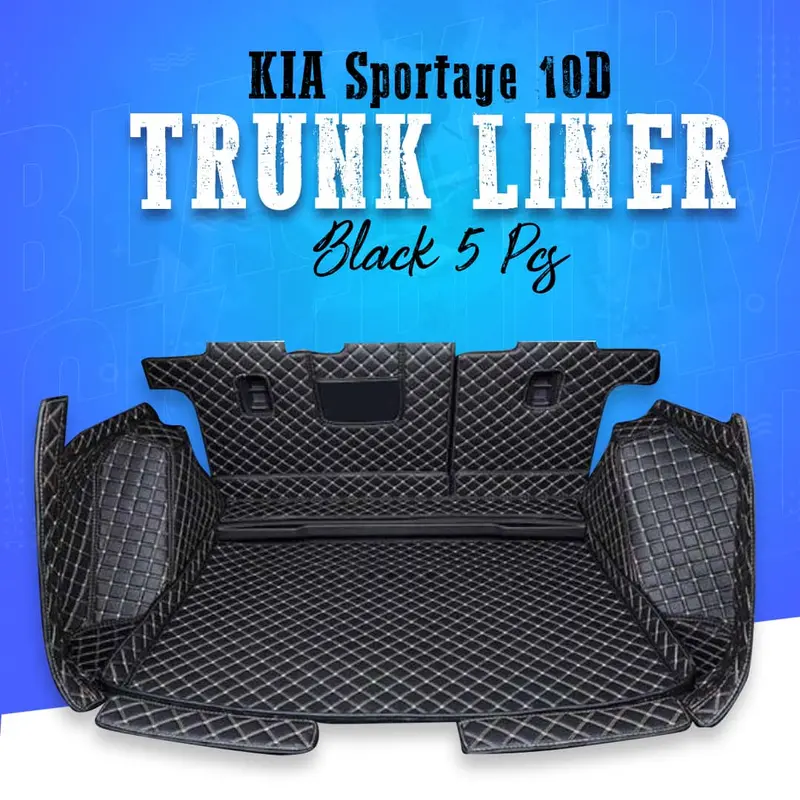 Kia Sportage 10D Trunk Liner Black 5 Pcs - Model 2019-2024 1
