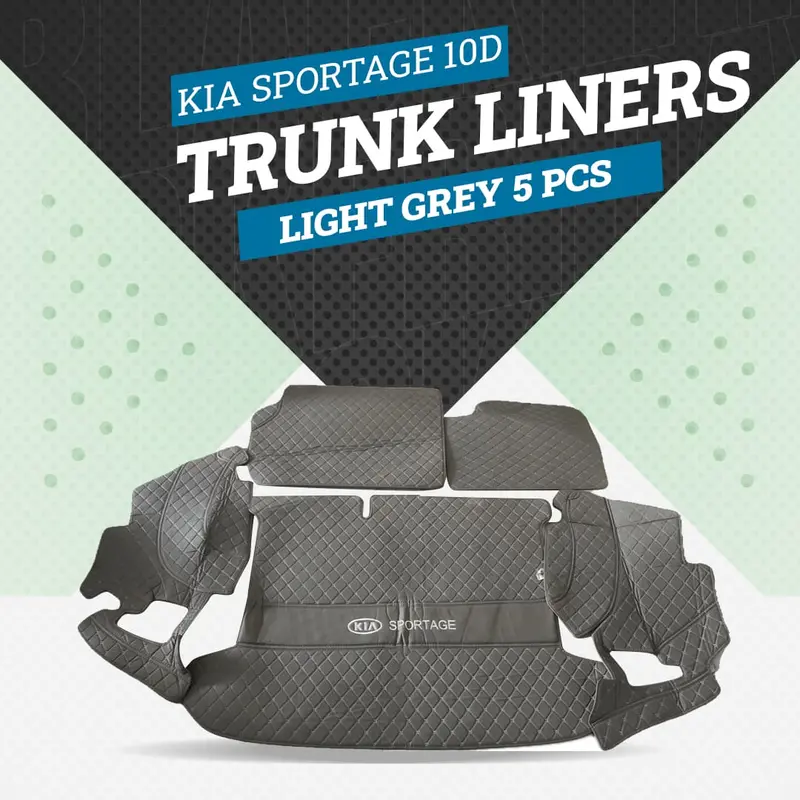 Kia Sportage 10D Trunk Liners Light Grey 2019-2024 - 5 Pcs 1