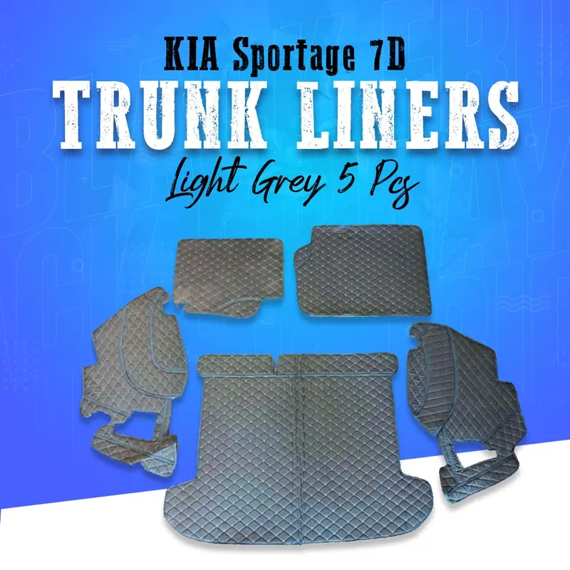 Kia Sportage 7D Trunk Liners Light Grey 5 Pcs - Model 2019-2024 1