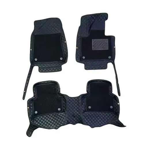 Kia Sportage 9D Floor Mats Mix Thread Grass 3 Pcs - Model 2019-2021 - Black With Black 2