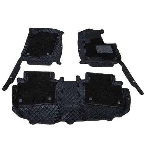 Kia Sportage 9D Floor Mats With Mix Thread - 3 Pcs 2025 - 2026 - Black With Black Grass 2