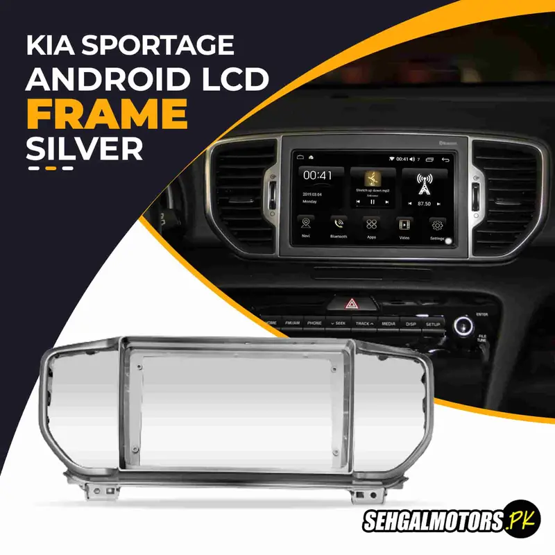 Kia Sportage Android Lcd Frame With Grip Silver 9 Inches 2019-2024 2019 - 2024 1