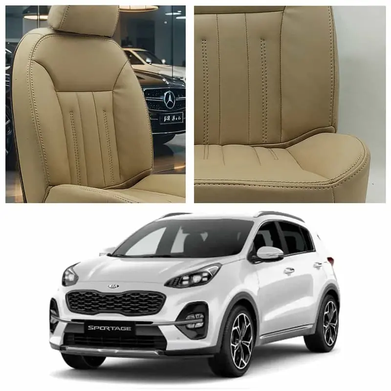 Kia Sportage Audi Design Beige Seat Covers 2019-2024 1