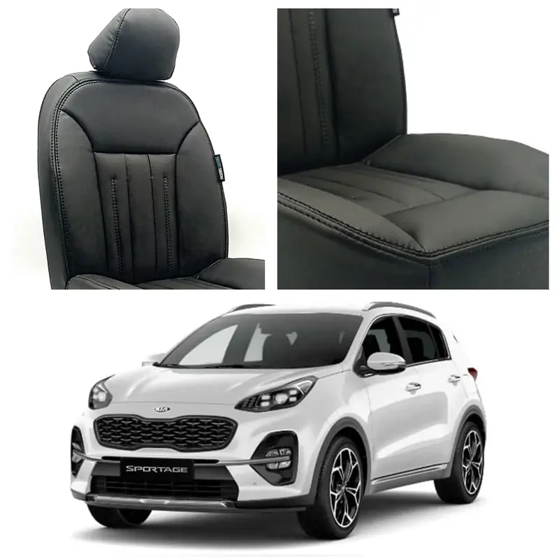 Kia Sportage Audi Design Black Seat Covers 2019-2024 1