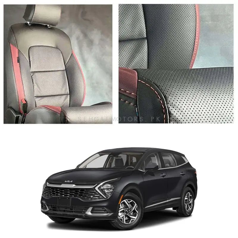 Kia Sportage Breathable Black Red Seat Covers 2025 - 2026 2