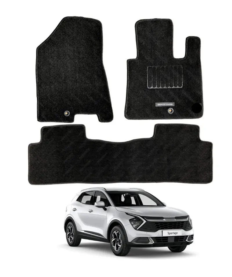 Kia Sportage Carpet Floor Mats Twist Fiber Black Model: 2025 1