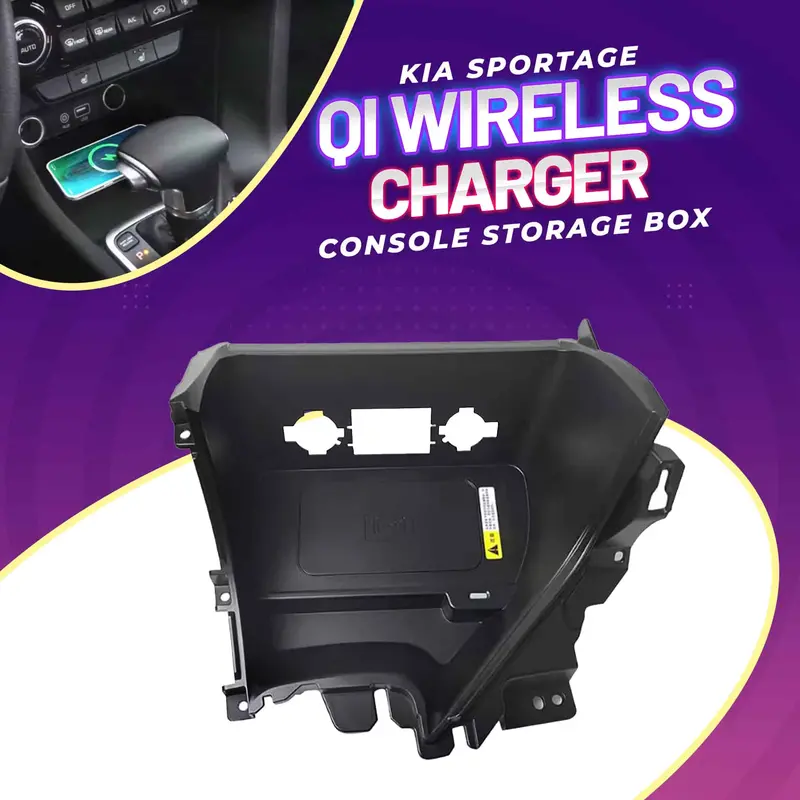 Kia Sportage Console Storage Box Qi Wireless Charger - Model 2016-2024 2019 - 2024 1