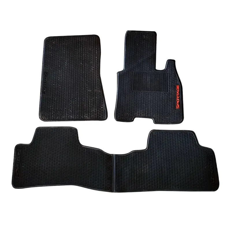 Kia Sportage Custom Fit Pvc Rubber Floor Mat 3 Pcs 2019-2021 - - Black Mix Design 2