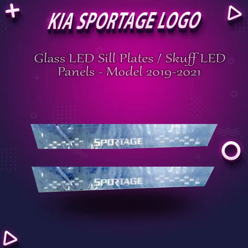 Kia Sportage Glass Led Sill Plates / Skuff Led Panels - Model 2019-2021 1