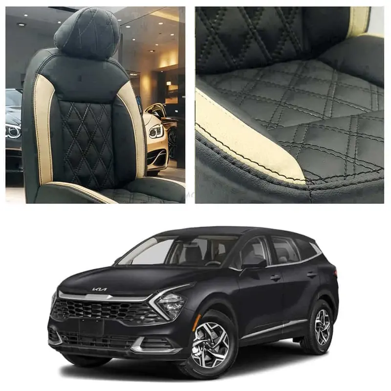Kia Sportage Hev Diamond Cut Black Beige Seat Covers 2025 - 2026 1