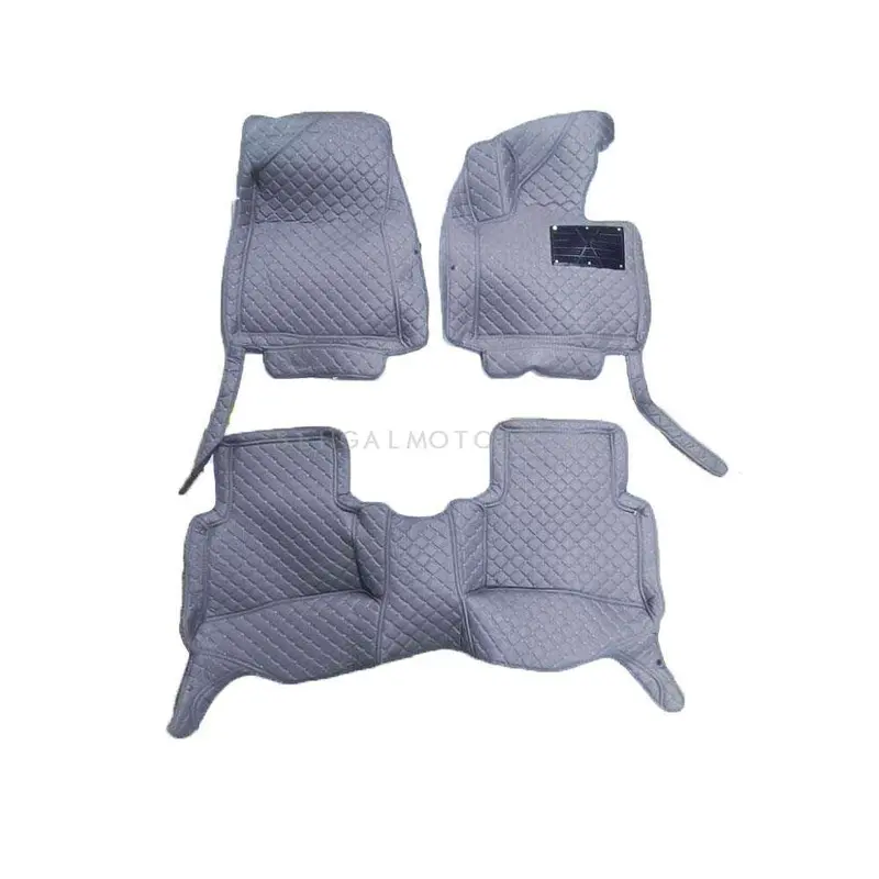 Kia Sportage / Hyundai Tucson 7D Floor Mats - Grey - 3 Pcs 2019-2024 - - With Red Grass With Logo 2