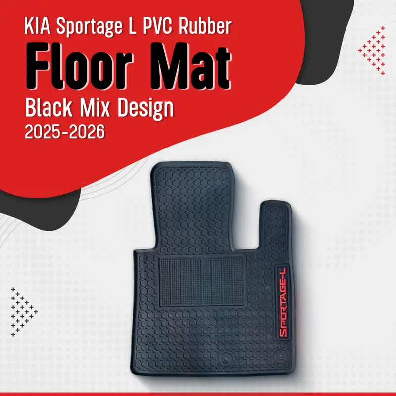 Kia Sportage L Pvc Rubber Floor Mat Black Mix Design 2025-2026 1