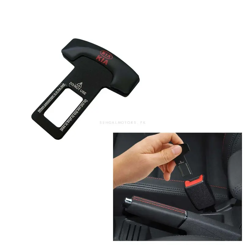 Kia Sportage Mini Metal Seat Belt Clip Black - Pair 2