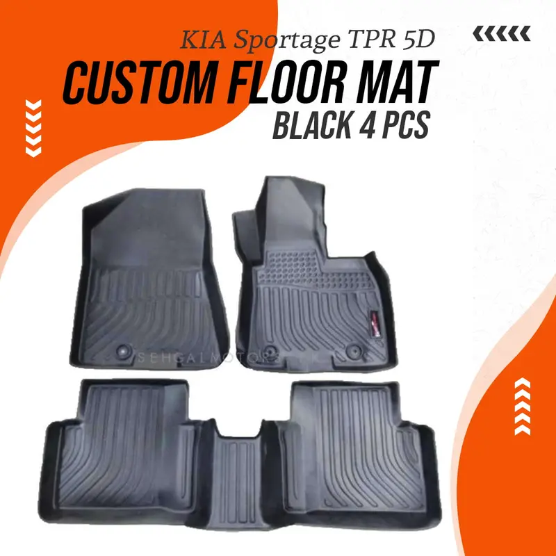 Kia Sportage Tpr 5D Custom Floor Mat Black 4 Pcs - Model 2019-2024 1