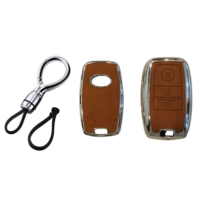 Kia Sportage Tpu Key Cover Wooden Style 2019-2024 1
