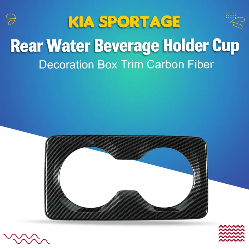 Kia Sportage Water Beverage Holder Cup Trim Carbon Fiber 2019 -2021 1