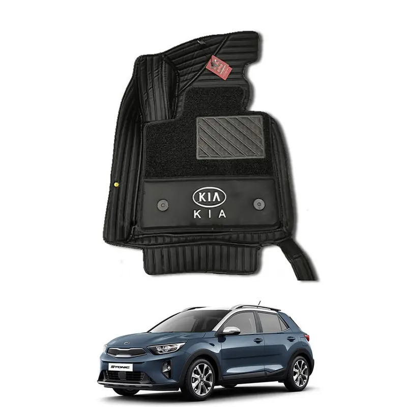 Kia Stonic 10D Floor Mat Black With Black Stitch Model 2020-2021 1
