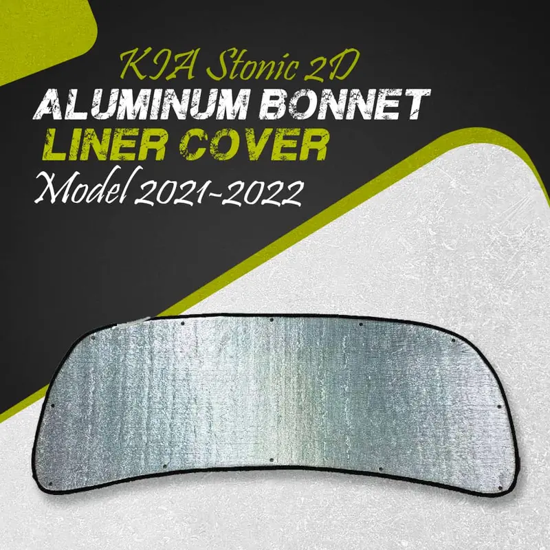 Kia Stonic 2D Aluminum Bonnet Liner Cover 2021 - 2025 - Protector Lid Garnish Bonnet Namda 1