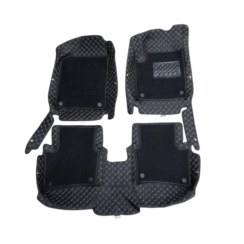 Kia Stonic 9D Floor Mat Mix Thread Black With Black Multi Color 3Pcs 2021 - 2025 2