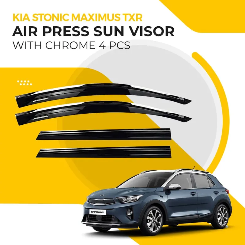 Kia Stonic Maximus Txr Air Press Sun Visor With Chrome 4 Pcs 2021 - 2025 1