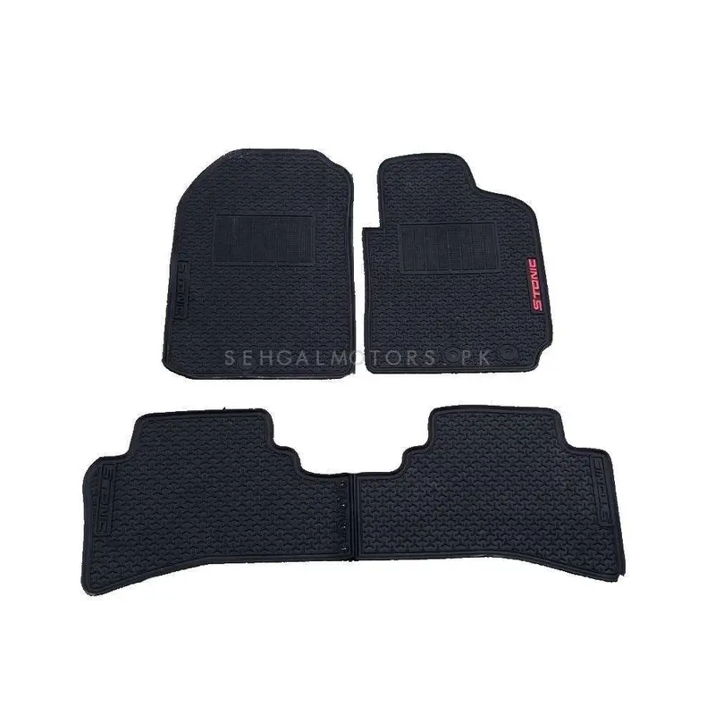 Kia Stonic Pvc Rubber Floor Mat Black Mix Design 2021 - 2025 2