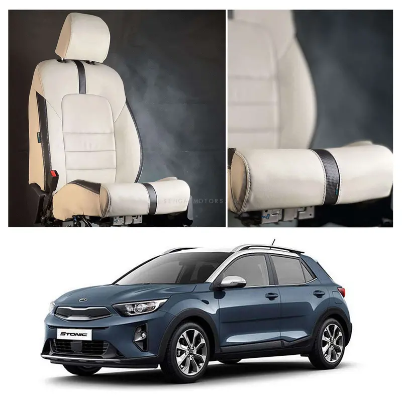 Kia Stonic Type R Beige Black Seat Covers 2021 - 2025 1