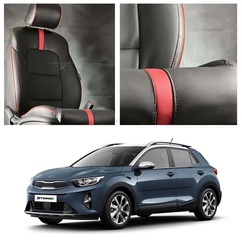 Kia Stonic Type R Black Red Seat Covers 2025 - 2026 1
