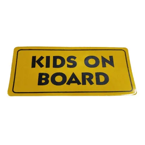 Kids On Board Warning Sticker Yellow 1