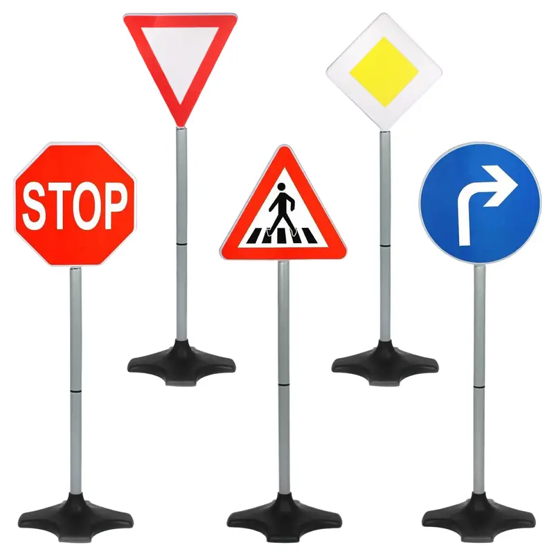 Kids Ride On Car Road Traffic Signs Set Of 5 1