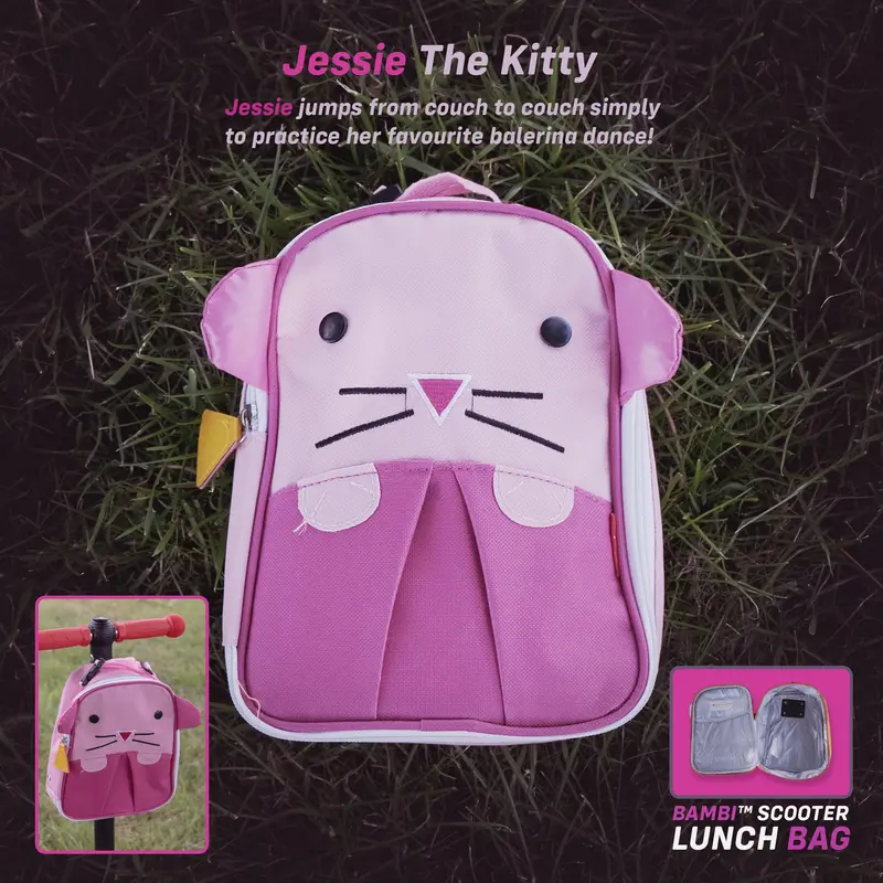 Kids Scooter Lunch Bag Accessory - Jessie The Kitty 1
