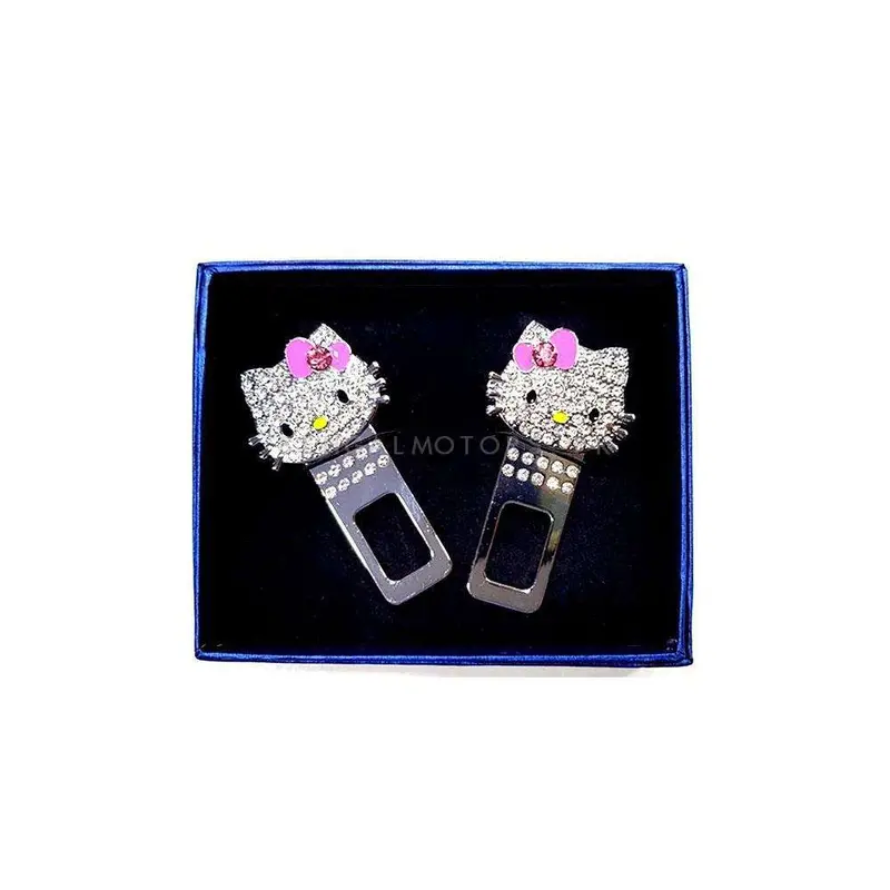 Kitty Seat Belt Clips Diamond Style - Pair 2