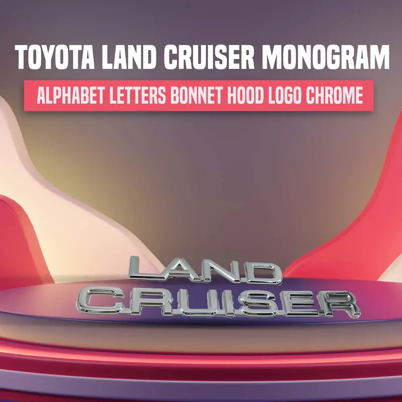 Land Cruiser Alphabet Letters Bonnet Hood Logo Chrome 1