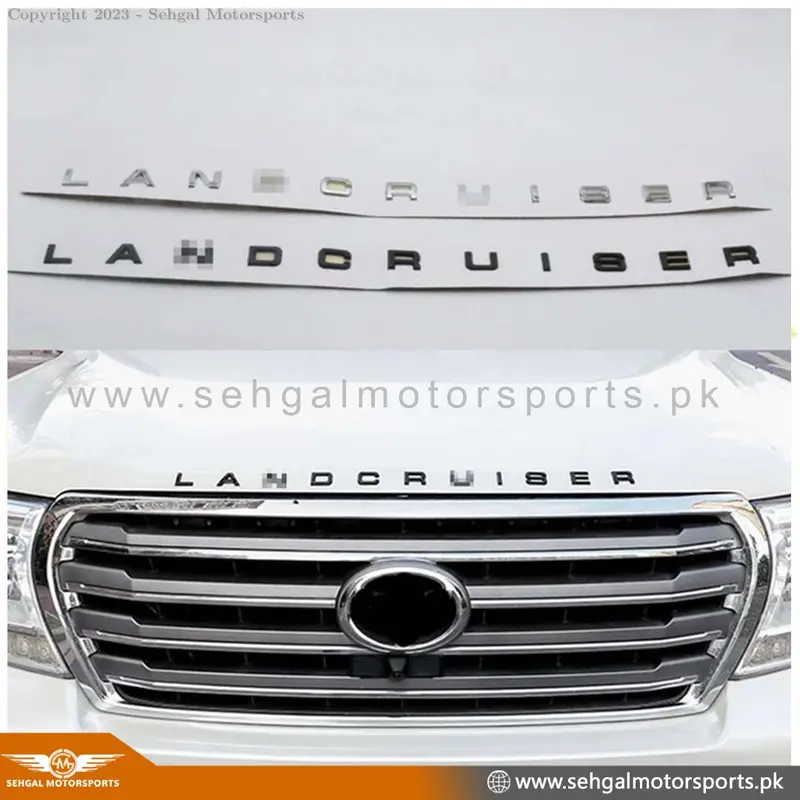 Land Cruiser Bonnet Alphabets Medium (Chrome) 1