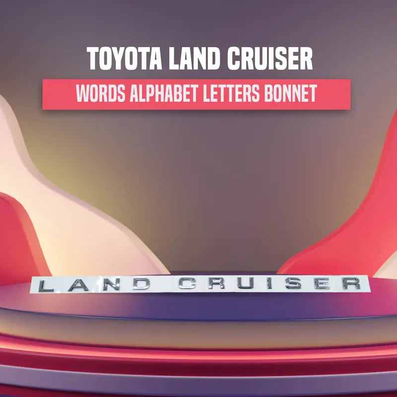 Land Cruiser Metal Alphabet Bonnet Logo - Chrome 1