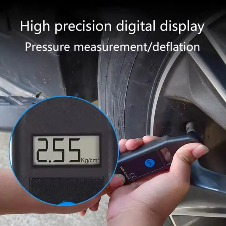 Lcd Display Digital Tire Tyre Air Pressure Gauge Meter - Manometer Barometers Tester High Precision For Car Truck Bike 1