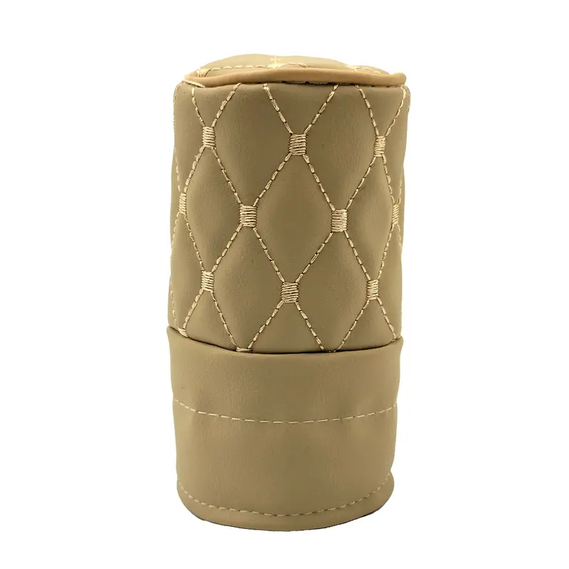 Leather 7D Style Manual Gear Shift Knob Cover - Beige 2