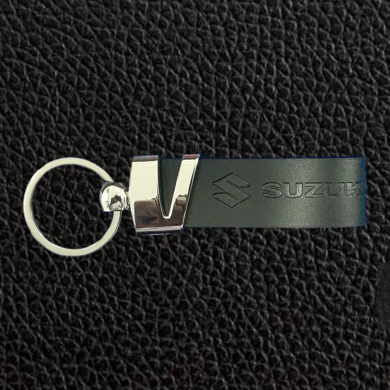Leather Strap Key Ring Cut Design 1