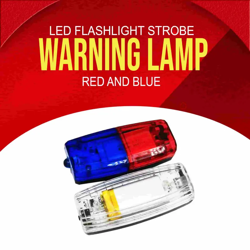 Led Flashlight Strobe Warning Lamp Red And Blue - Outdoor Patrol Shoulder Lamp For Traffic 1