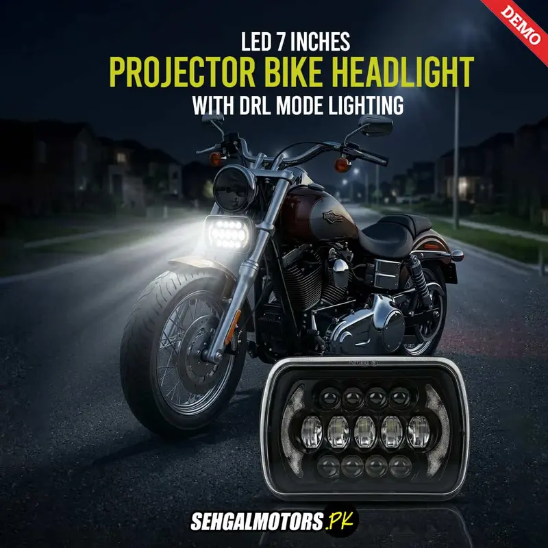 Led Projector Bike Headlight With Drl Mode Lighting 7 Inches 1