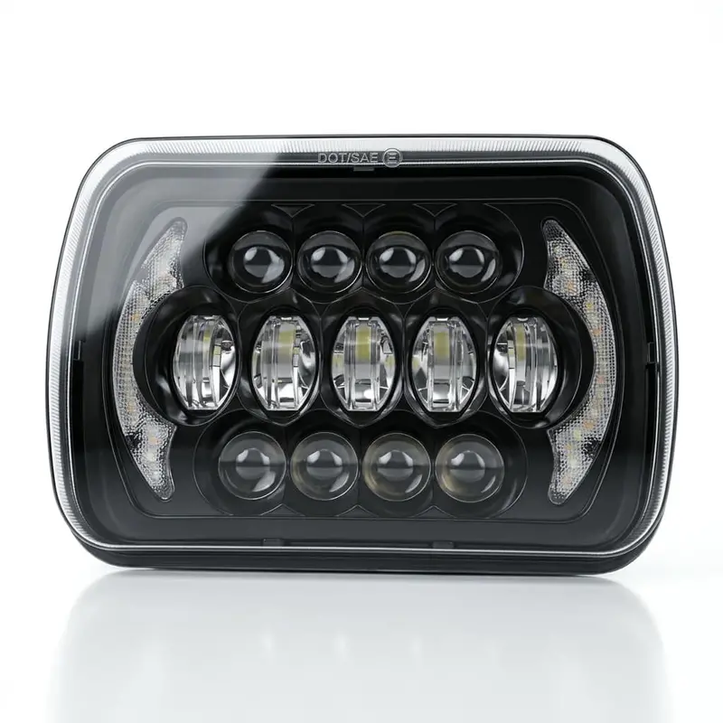 Led Projector Bike Headlight With Drl Mode Lighting 7 Inches 2