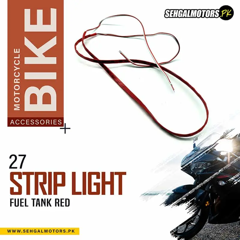 Led Strip Light For Motorcycle Bike Fuel Tank Red Dc-12-24 1