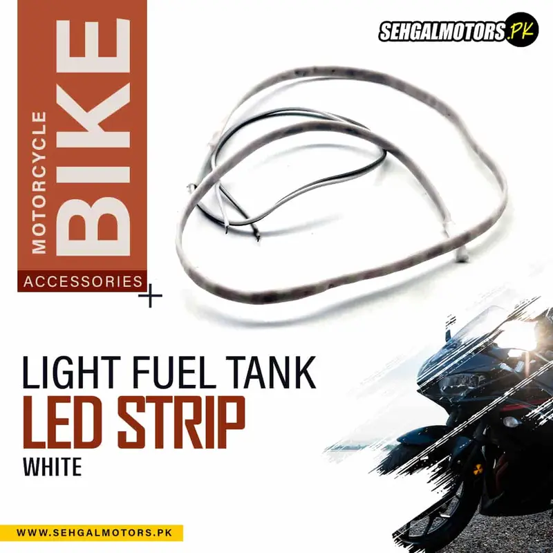 Led Strip Light For Motorcycle Bike Fuel Tank - White A003278 1