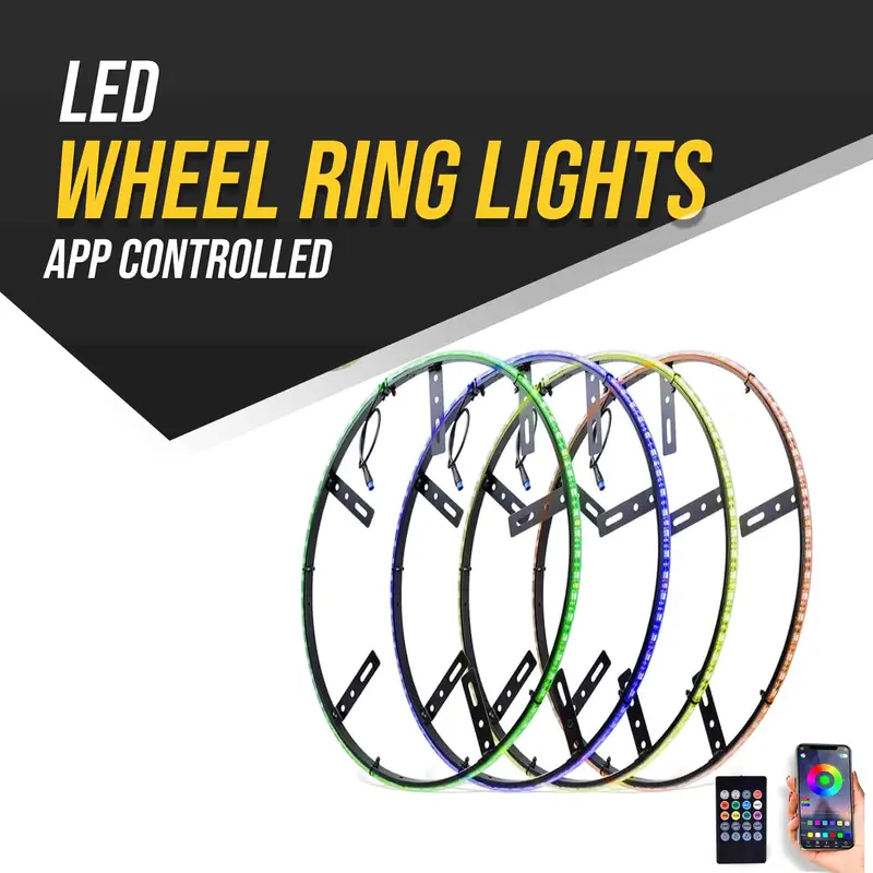 Led Wheel Ring Lights App Controlled 1