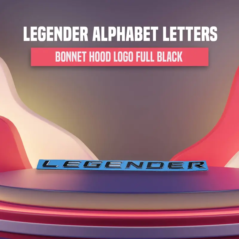 Legender Alphabet Letters Bonnet Hood Logo Black 1