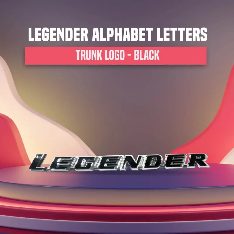 Legender Alphabet Letters Trunk Logo - Black 1
