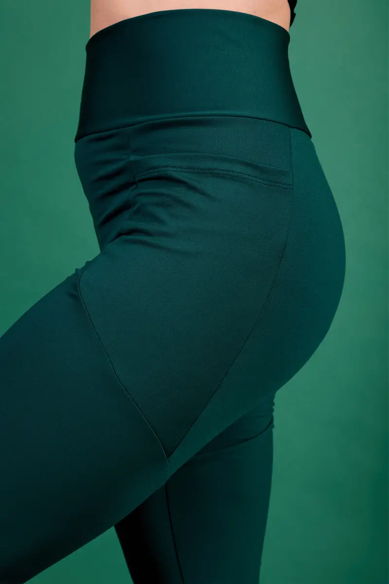 Legging Effet Polar - Vert Profond 1