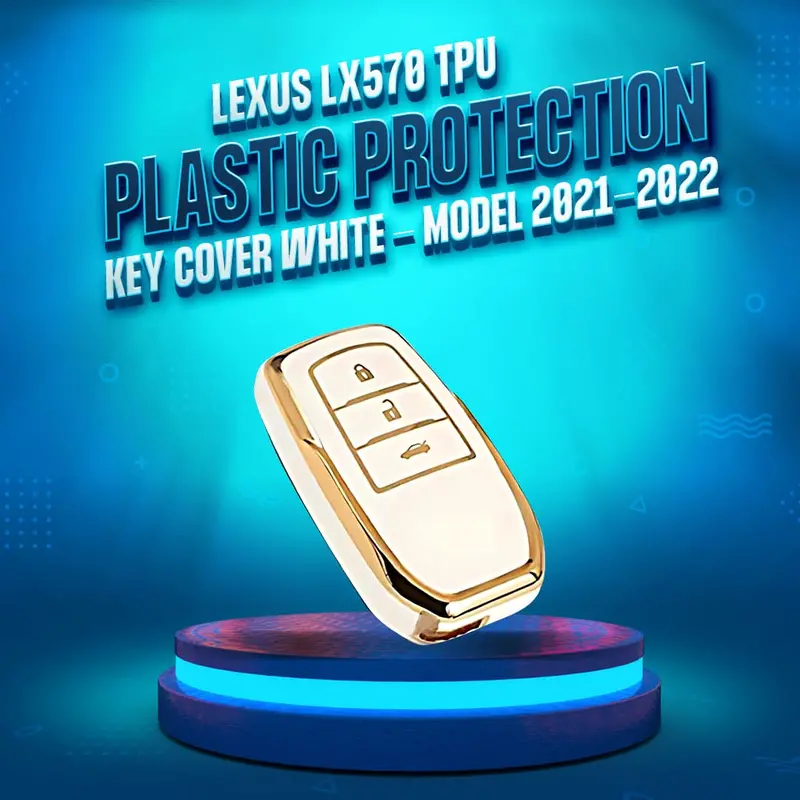 Lexus Lx570 Tpu Plastic Protection Key Cover White - Model 2021-2022 1