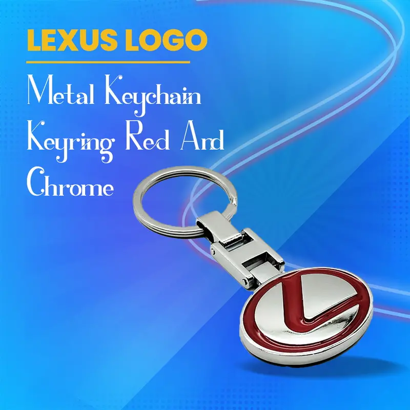 Lexus Metal Keychain Keyring - Red And Chrome 1